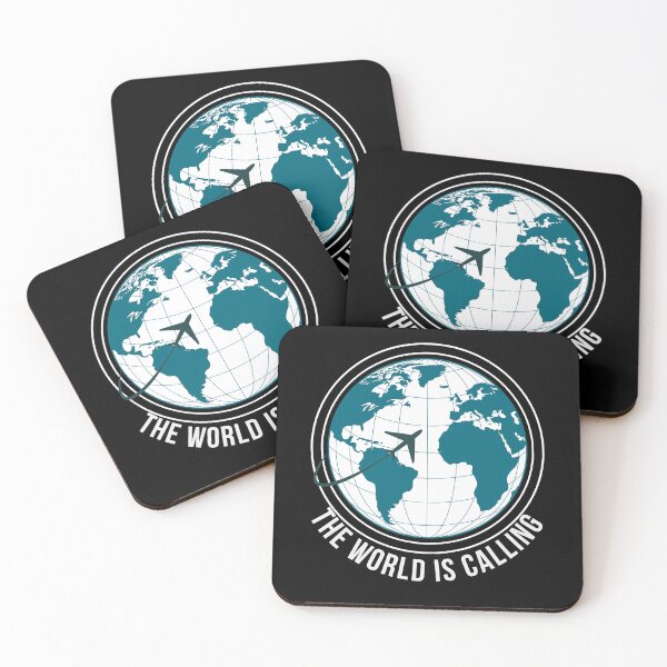 Item preview, The World Is Calling Globe Airplane Adventure Travel Design designed and sold by MadeByMira.