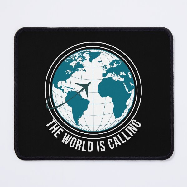 Item preview, The World Is Calling Globe Airplane Adventure Travel Design designed and sold by MadeByMira.