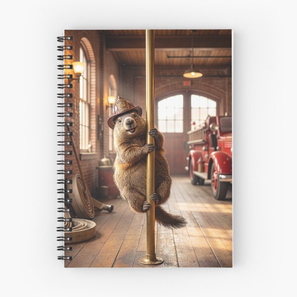 Item preview, Groundhog Slides Down Fireman's Pole designed and sold by Tridentulus.