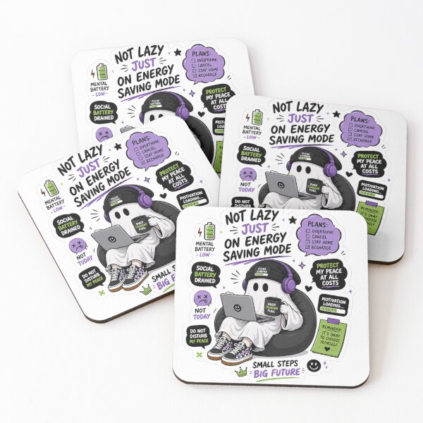 Item preview, Energy Saving Mode Ghost Sticker – Funny Introvert Gen Z Meme designed and sold by DKraftz.