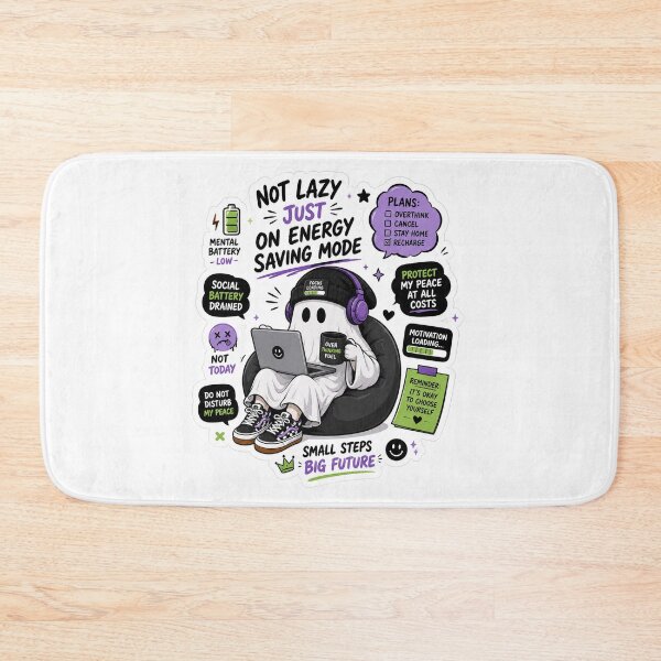 Item preview, Energy Saving Mode Ghost Sticker – Funny Introvert Gen Z Meme designed and sold by DKraftz.