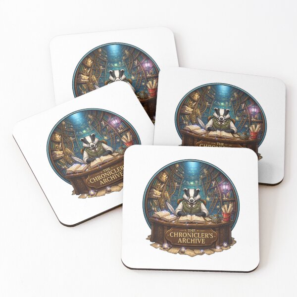 Item preview, The Chronicler's Archive | Fantasy Badger Librarian | Grand Arcane Library | Magical Scriptorium | Book Collector | Dark Academia designed and sold by MrDev.