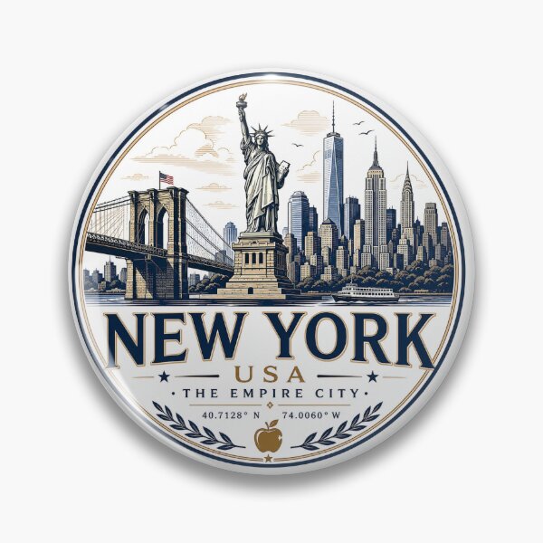 Item preview, New York USA Skyline Travel Design designed and sold by DrawnThreads.