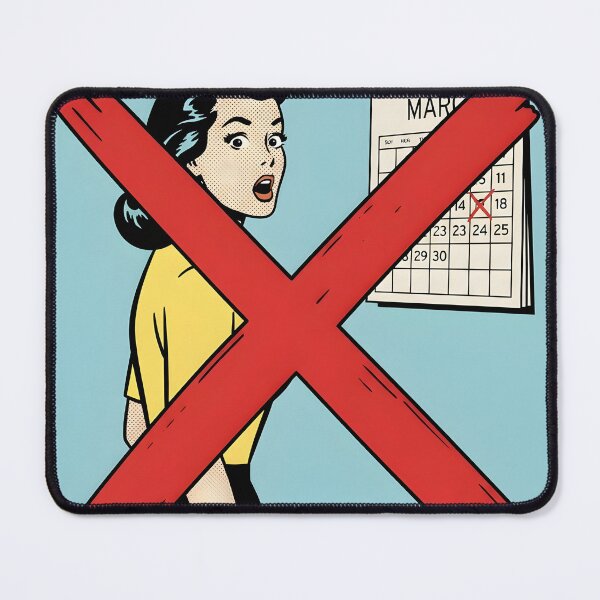 Item preview, Red X Calendar Minimalist Dark Comic Poster designed and sold by DuckOddity.