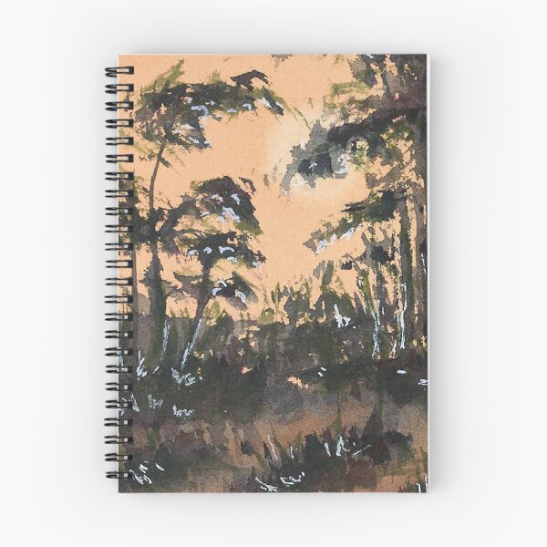 Item preview, Warm Forest Sunset Watercolor Landscape designed and sold by ArdanaMilsman.