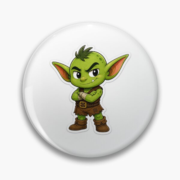 Item preview, Cute Goblin Sticker | Original Fantasy Character | Funny Green Cartoon Goblin | Kawaii Monster Sticker designed and sold by DKraftz.