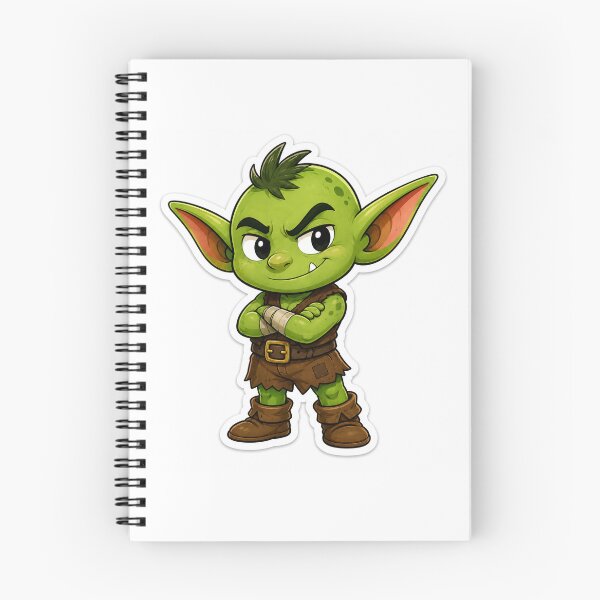 Item preview, Cute Goblin Sticker | Original Fantasy Character | Funny Green Cartoon Goblin | Kawaii Monster Sticker designed and sold by DKraftz.