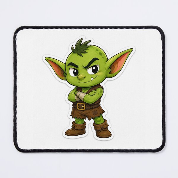 Item preview, Cute Goblin Sticker | Original Fantasy Character | Funny Green Cartoon Goblin | Kawaii Monster Sticker designed and sold by DKraftz.