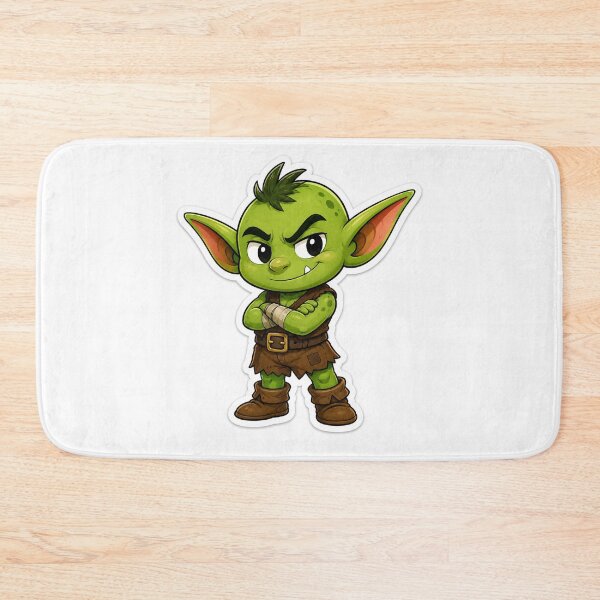 Item preview, Cute Goblin Sticker | Original Fantasy Character | Funny Green Cartoon Goblin | Kawaii Monster Sticker designed and sold by DKraftz.