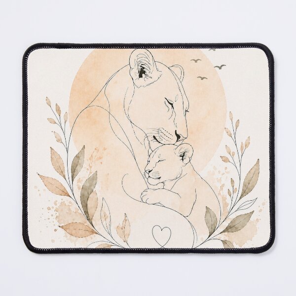 Item preview, Minimalist Lioness and Cub designed and sold by FlamingPhoenix4.