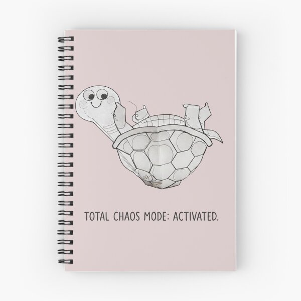 Item preview, Total Chaos Mode Activated - Cute Pop-Up Paper Turtle Coloring Art designed and sold by Nakrisa.