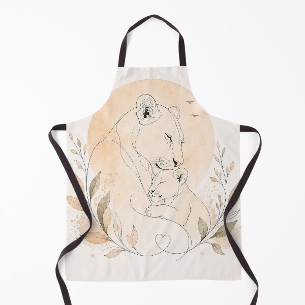 Item preview, Minimalist Lioness and Cub designed and sold by FlamingPhoenix4.