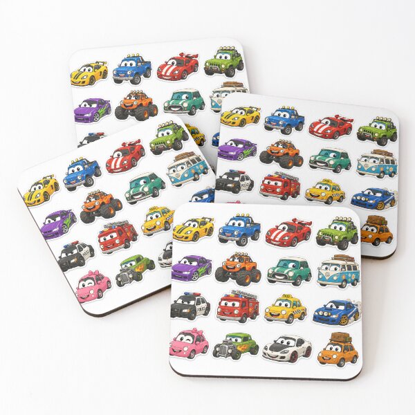 Item preview, Cute Toy Car Sticker Pack | Original Cartoon Vehicle Collection | Funny Kawaii Cars for Kids & Car Lovers designed and sold by DKraftz.