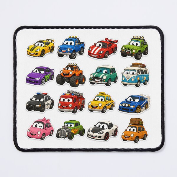 Item preview, Cute Toy Car Sticker Pack | Original Cartoon Vehicle Collection | Funny Kawaii Cars for Kids & Car Lovers designed and sold by DKraftz.