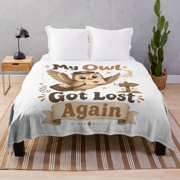 Item preview, My Owl Got Lost Again | Funny Owl Lover Fantasy Graphic T-Shirt designed and sold by rushaib.