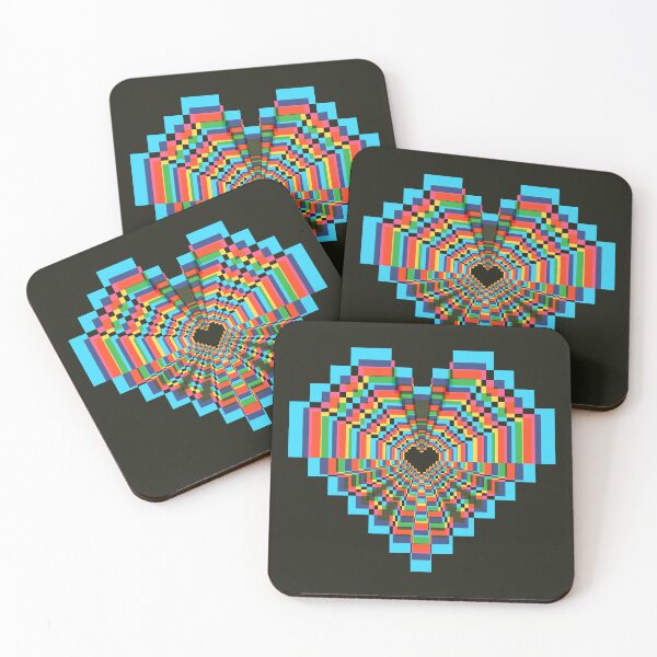 Item preview, Darkest Pixel Heart - Soft CMYK  designed and sold by animinimal.