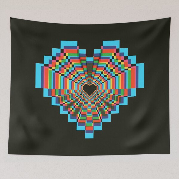 Item preview, Darkest Pixel Heart - Soft CMYK  designed and sold by animinimal.