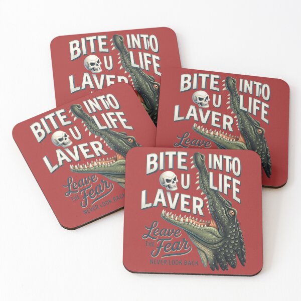 Item preview, Bite Into Life – Leave the Fear Behind Motivational Alligator Design designed and sold by My-Hoodies.
