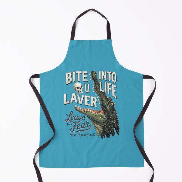 Item preview, Bite Into Life – Leave the Fear Behind Motivational Alligator Design designed and sold by My-Hoodies.