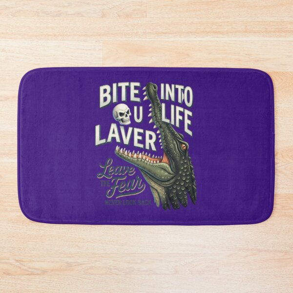 Item preview, Bite Into Life – Leave the Fear Behind Motivational Alligator Design designed and sold by My-Hoodies.