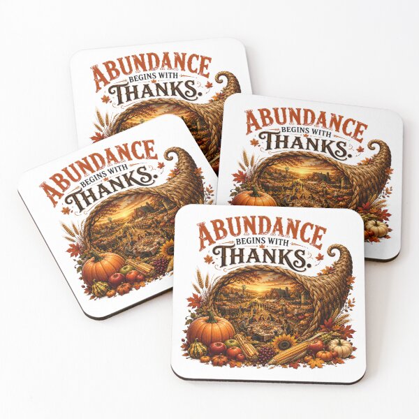 Item preview, Abundance Begins with Thanks Thanksgiving Shirt Fall Harvest Cornucopia Design designed and sold by Limitless expressions - wear your mindset .
