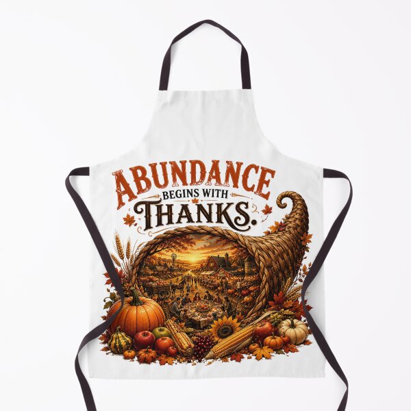 Item preview, Abundance Begins with Thanks Thanksgiving Shirt Fall Harvest Cornucopia Design designed and sold by Limitless expressions - wear your mindset .