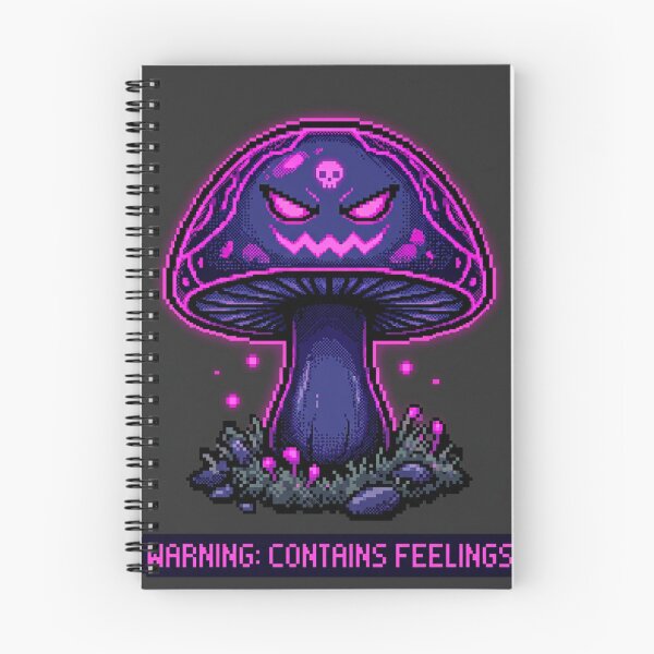 Item preview, Warning Contains Feelings - Toxic Mushroom Pixel Art designed and sold by Arobinoz.
