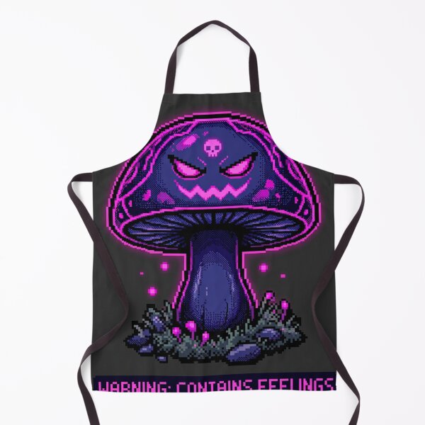 Item preview, Warning Contains Feelings - Toxic Mushroom Pixel Art designed and sold by Arobinoz.