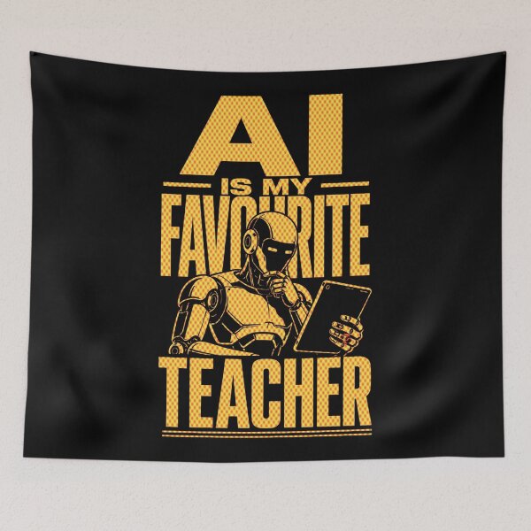Item preview, AI Is My Favourite Teacher - Funny AI Takeover Future School Robot Teacher  designed and sold by TEEJAMBOREE.