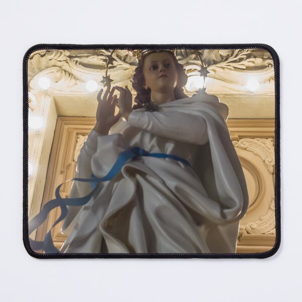 Item preview, Statue Of The Virgin Mary With Crown And Halo Of Stars, Praying Madonna In White Robe designed and sold by Nmallia.
