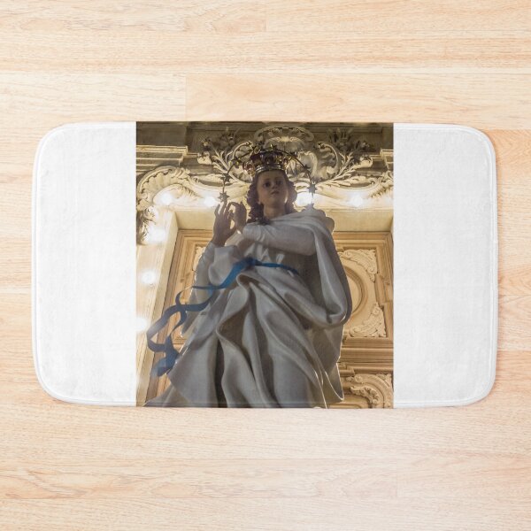 Item preview, Statue Of The Virgin Mary With Crown And Halo Of Stars, Praying Madonna In White Robe designed and sold by Nmallia.