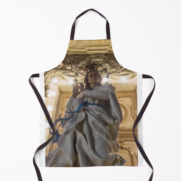 Item preview, Statue Of The Virgin Mary With Crown And Halo Of Stars, Praying Madonna In White Robe designed and sold by Nmallia.