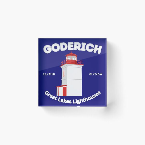 Item preview, Goderich Lighthouse Nautical Art Colour block Design designed and sold by greatlakesimage.