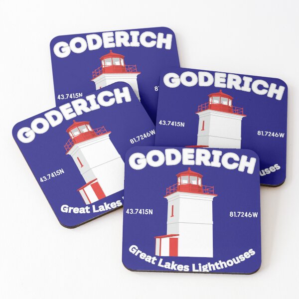 Item preview, Goderich Lighthouse Nautical Art Colour block Design designed and sold by greatlakesimage.