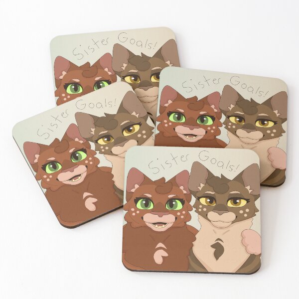 Item preview, Sister Goals - Leaf Pool and Squirrel Flight - Fighting Cats (With Background) designed and sold by HeneryettasArt.