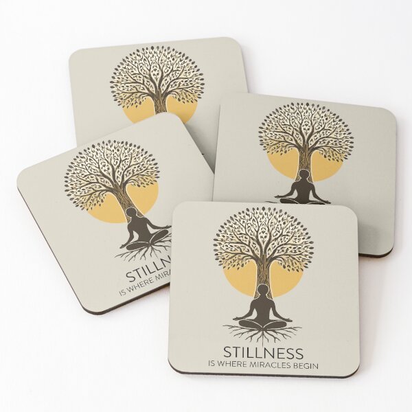 Item preview, Stillness Is Where Miracles Begin T-Shirt | Tree of Life Yoga Shirt | Meditation Tee | Spiritual Shirt  designed and sold by Sanniasi.
