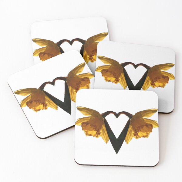 Item preview, Heart-shaped daffodils, photo illustration designed and sold by lyloubeaupere.