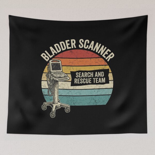 Item preview, Retro Vintage Funny Nurse Shirt Bladder Scanner Search Team T-Shirt | Healthcare RN Medical Graphic Gift designed and sold by Trendably.