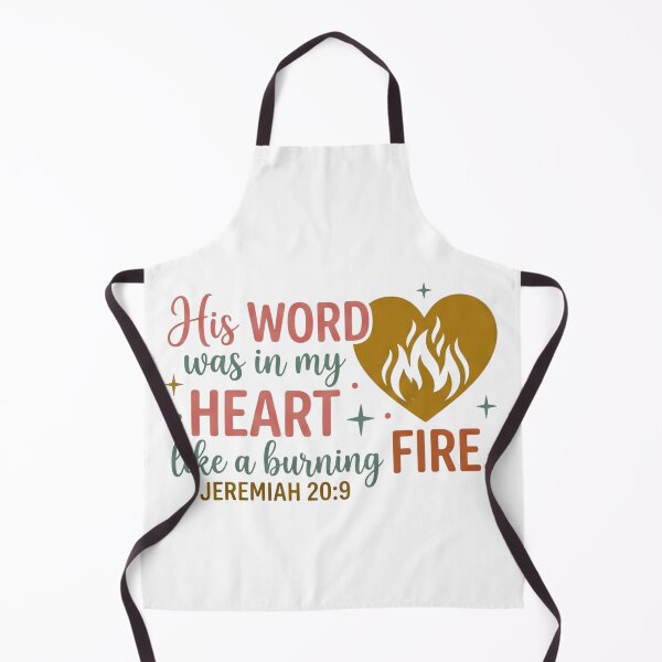 Item preview, His Word was in my heart like a burning FIRE - Jeremiah 20:9 Retro Flame Faith Graphic designed and sold by Faithloveshop.