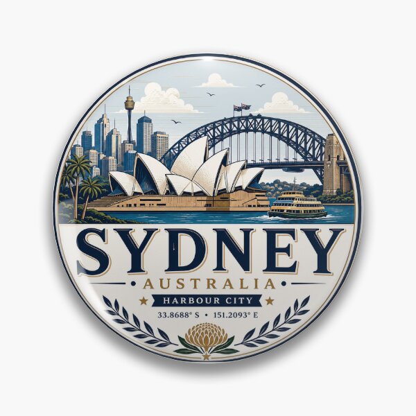 Item preview, Diseño de viajes por el puerto de Sídney, Australia designed and sold by DrawnThreads.