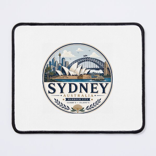Item preview, Sydney Australia Harbour Travel Design designed and sold by DrawnThreads.