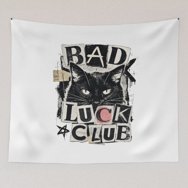 Item preview, Bad Luck Club Black Cat Punk Grunge Aesthetic designed and sold by AntiqueImages.