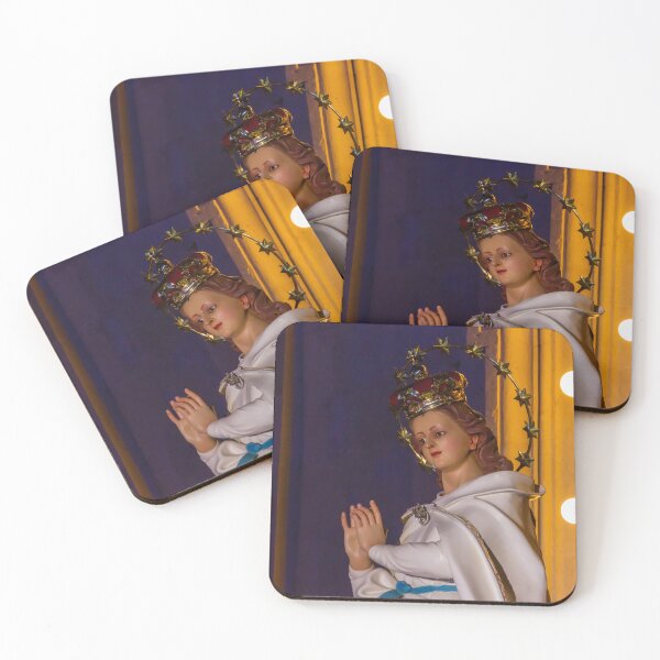 Item preview, Statue Of The Virgin Mary With Crown And Halo Of Stars, Praying Madonna In White Robe designed and sold by Nmallia.