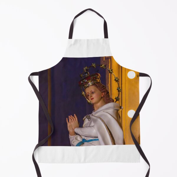Item preview, Statue Of The Virgin Mary With Crown And Halo Of Stars, Praying Madonna In White Robe designed and sold by Nmallia.