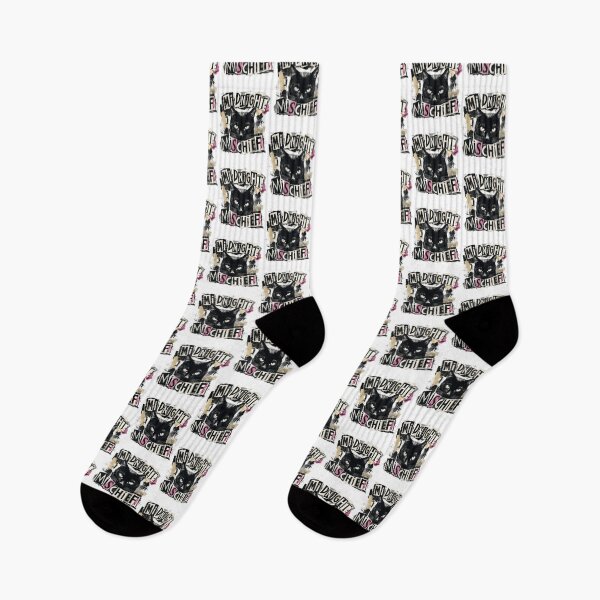 Item preview, Midnight Mischief Black Cat Grunge Punk Design designed and sold by AntiqueImages.
