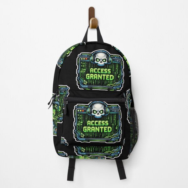 Item preview, Access Granted Cyberpunk Hacker Sticker | Neon Terminal Cyber Security Design designed and sold by LuxeBuzz.