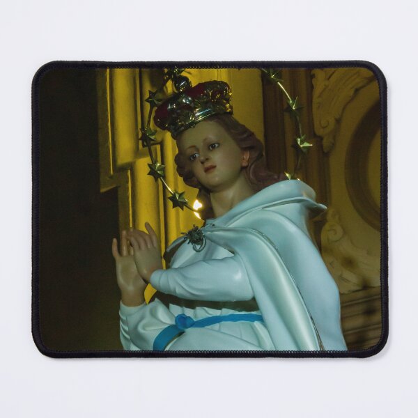 Item preview, Statue Of The Virgin Mary With Crown And Halo Of Stars, Praying Madonna In White Robe designed and sold by Nmallia.