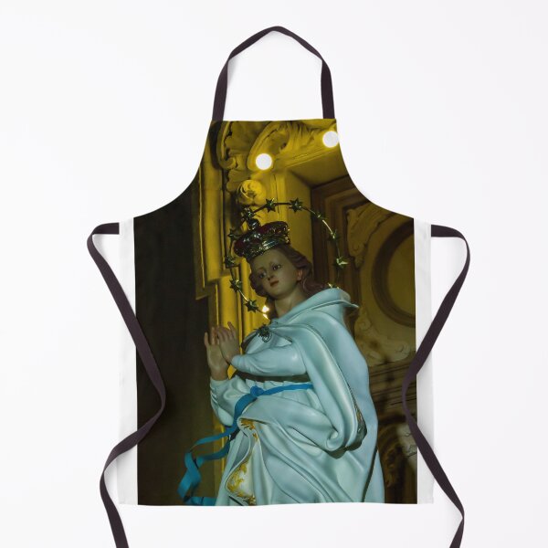 Item preview, Statue Of The Virgin Mary With Crown And Halo Of Stars, Praying Madonna In White Robe designed and sold by Nmallia.
