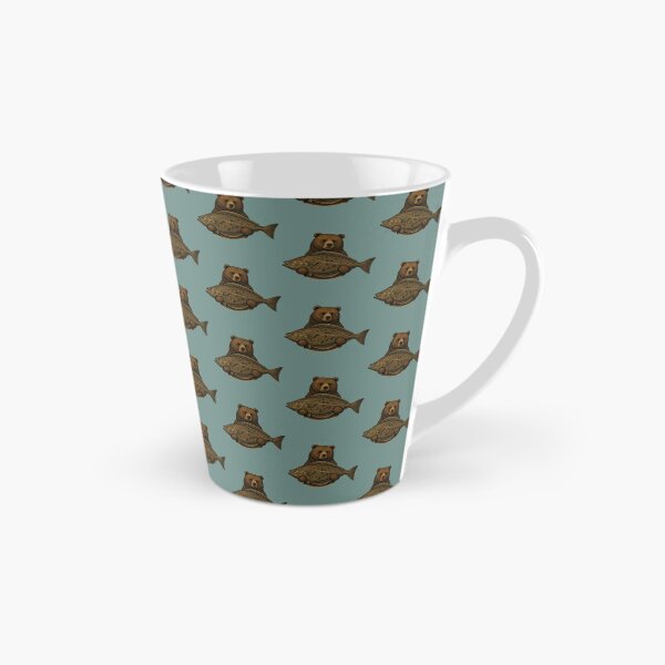 Item preview, Bear Catching Halibut Fish Vintage Art designed and sold by MonsoonInkX.