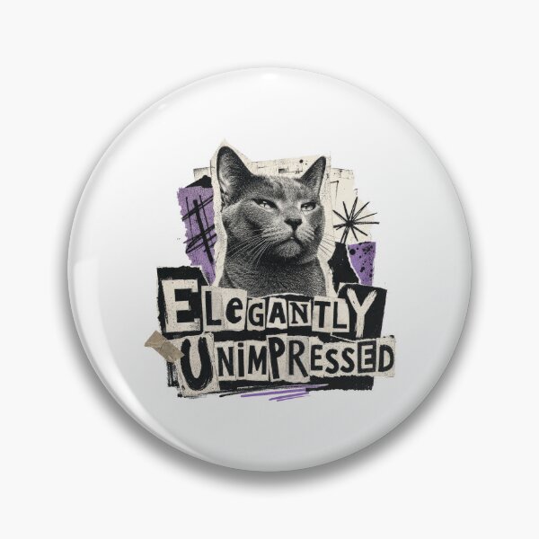Item preview, Elegantly Unimpressed Gray Russian Blue Cat designed and sold by AntiqueImages.